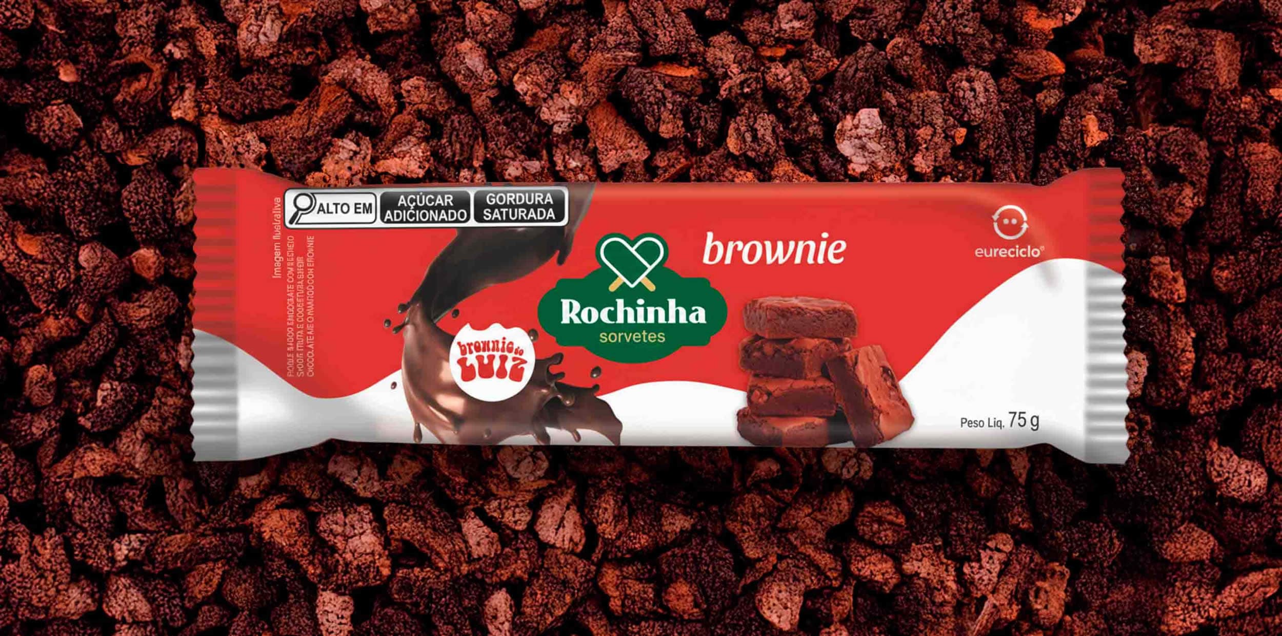 Embalagem do picolé Brownie do Luiz